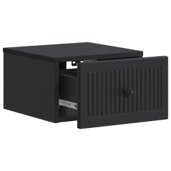 Cabinet de chevet mural avec tiroir Noir 33 x 34,5 x 20 cm 615759615759