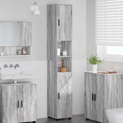Cabinet de salle de bain Gris Sonoma 30 x 35 x 192 cm 615760615760