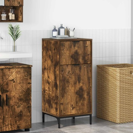 Cabinet de salle de bain Chêne fumé 39,5 x 36 x 88 cm 615763615763