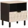 Cabinet de chevet avec tiroir 2 pcs Blanc 40 x 33 x 46 cm 615766615766