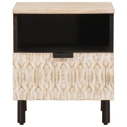 Cabinet de chevet avec tiroir 2 pcs Blanc 40 x 33 x 46 cm 615766615766