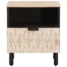 Cabinet de chevet avec tiroir 2 pcs Blanc 40 x 33 x 46 cm 615766615766