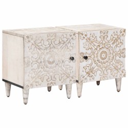 Cabinet de chevet 2 pcs Blanc 40 x 33,5 x 46 cm 615767615767