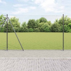 Clôture hexagonale avec base en béton 50 x 1,6 m Gris Maille 615773615773