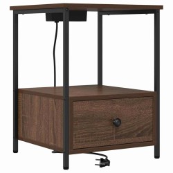 Cabinet de chevet Chêne brun 42 x 41 x 56 cm Bois d'ingénierie 615777615777