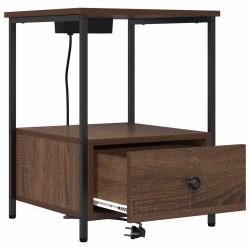 Cabinet de chevet Chêne brun 42 x 41 x 56 cm Bois d'ingénierie 615777615777