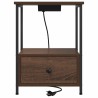 Cabinet de chevet Chêne brun 42 x 41 x 56 cm Bois d'ingénierie 615777615777