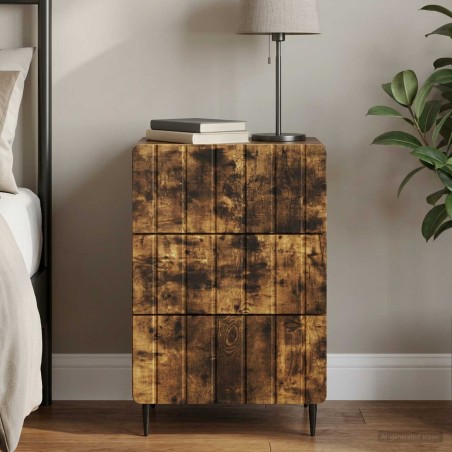 Cabinet de chevet Chêne fumé 43 x 41 x 68 cm Bois d'ingénierie 615778615778