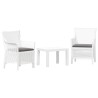 Ensemble salon avec coussin 3 pcs Blanc PP 615781615781