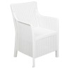 Ensemble salon avec coussin 3 pcs Blanc PP 615781615781