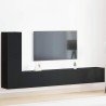 Ensemble meuble TV Montage mural Chêne noir Bois d'ingénierie 615785615785