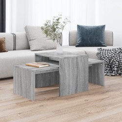 Ensemble table basse Sonoma gris 100x48x40 cm Bois d'ingénierie 615786615786