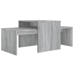 Ensemble table basse Sonoma gris 100x48x40 cm Bois d'ingénierie 615786615786