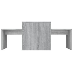 Ensemble table basse Sonoma gris 100x48x40 cm Bois d'ingénierie 615786615786