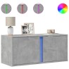 Meuble TV mural avec lumières LED gris béton 80x31x35 cm 615790615790