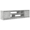 Meuble TV gris béton 188,5x41x50 cm bois d'ingénierie 615793615793