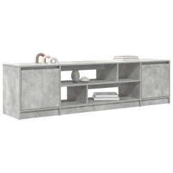 Meuble TV gris béton 188,5x41x50 cm bois d'ingénierie 615793615793