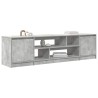 Meuble TV gris béton 188,5x41x50 cm bois d'ingénierie 615793615793
