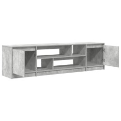 Meuble TV gris béton 188,5x41x50 cm bois d'ingénierie 615793615793