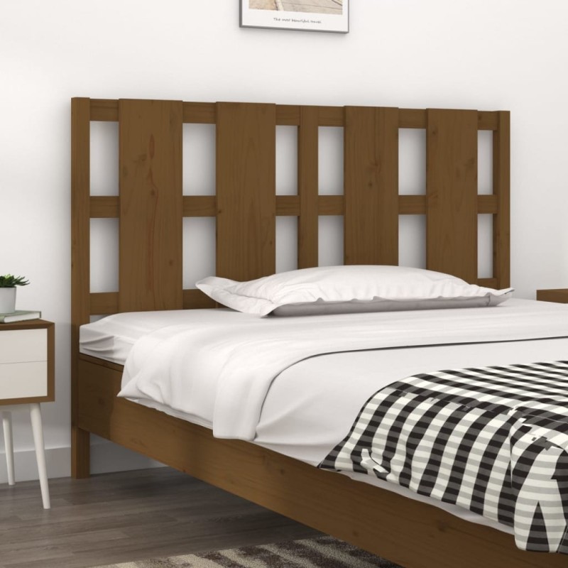 Tête de lit Marron miel 125,5x4x100 cm Bois massif de pin 615799615799