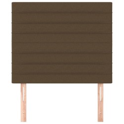 Tête de lit marron foncé 100x5x118/128 cm Tissu 615800615800