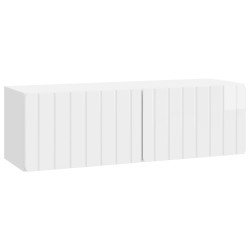 Meuble TV mural 98 x 31 x 30 cm Blanc brillant 615803615803