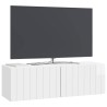 Meuble TV mural 98 x 31 x 30 cm Blanc brillant 615803615803