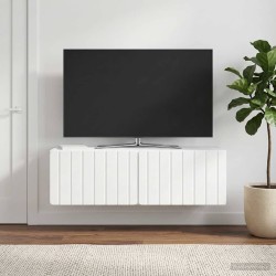 Meuble TV mural 98 x 31 x 30 cm Blanc brillant 615803615803