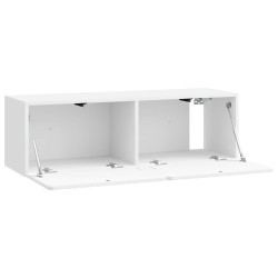 Meuble TV mural 98 x 31 x 30 cm Blanc brillant 615803615803