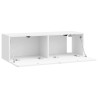 Meuble TV mural 98 x 31 x 30 cm Blanc brillant 615803615803