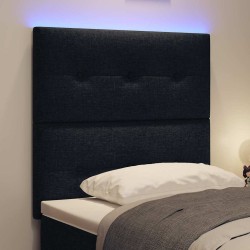 Tête de lit LED avec bandes LED Noir 80 cm tissu 615806615806
