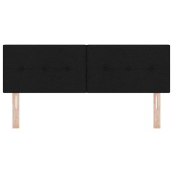 Tête de lit LED avec bandes LED Noir 160 cm tissu 615807615807