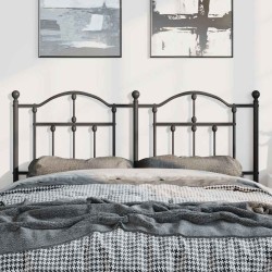 Tête de lit de remplacement métal noir 150 cm 615815615815