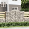 Paniers à gabions arqués 6 pcs 200x50x140/160 cm Fer galvanisé 615816615816