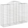 Paniers à gabions arqués 6 pcs 200x50x140/160 cm Fer galvanisé 615816615816