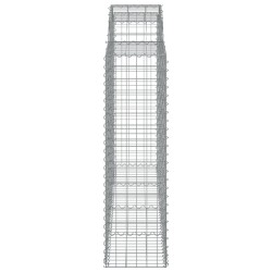 Paniers à gabions arqués 6 pcs 200x50x140/160 cm Fer galvanisé 615816615816