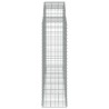 Paniers à gabions arqués 6 pcs 200x50x140/160 cm Fer galvanisé 615816615816
