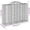 Paniers à gabions arqués 6 pcs 200x50x140/160 cm Fer galvanisé 615816615816