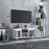 Meuble TV avec pieds en métal Blanc 103,5x35x50 cm 615817615817