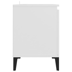 Meuble TV avec pieds en métal Blanc 103,5x35x50 cm 615817615817