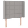 Tête de lit à LED Gris clair 103x16x118/128 cm Tissu 615818615818