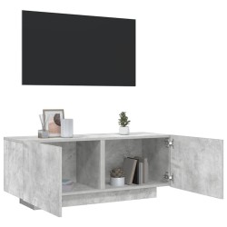 Meuble TV Gris béton 100x35x40 cm Bois d'ingénierie 615819615819