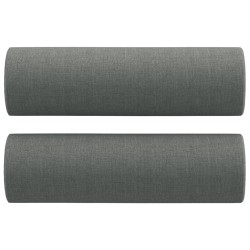 Canapé 3 places avec oreillers gris foncé 180 cm tissu 615824615824