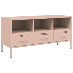 Meuble TV rose 100,5x39x50,5 cm acier 615829615829