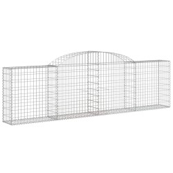 Paniers à gabions arqués 7 pcs 300x30x80/100 cm fer galvanisé 615830615830