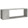 Meuble TV Gris béton 100x24x32 cm Bois d'ingénierie 615831615831
