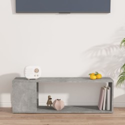 Meuble TV Gris béton 100x24x32 cm Bois d'ingénierie 615831615831