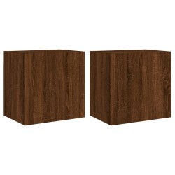 Meubles TV muraux 2 pcs chêne marron 40,5x30x40 cm 615832615832