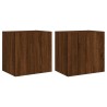 Meubles TV muraux 2 pcs chêne marron 40,5x30x40 cm 615832615832