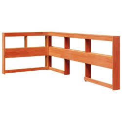Tête de lit de bibliothèque en forme de L bois massif de pin 615836615836
